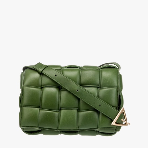 Bottega Veneta Padded Intrecciato Lambskin Cassette Cross-Body Bag In Avocado - Picture 1 of 16